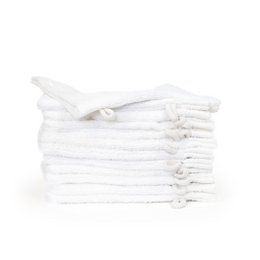 Økologisk 100% bomuld Vaskeklud 16x21 cm, Hvid