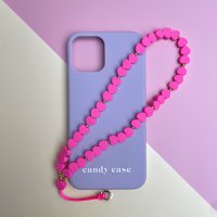 Telephone cord | Hearts | Neon pink