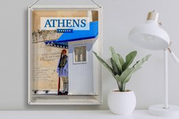 Tin Sign Travel 30x40cm Athens Greece Evzone Guard