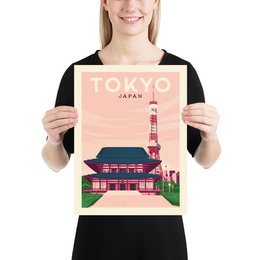 Affiche Tokyo Vintage | Poster Ville Tokyo Japon
