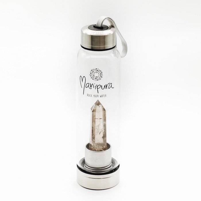 Smokey Quartz Crystal-Infusion Gem-Water Bottle