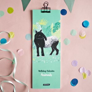 Birthday calendar animals (long)