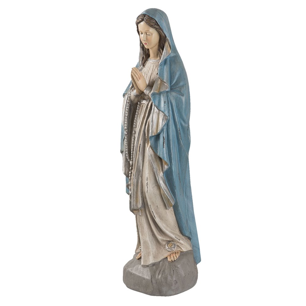 Beeld Maria 15x11x50 cm Grijs Polyresin Woonaccessoires