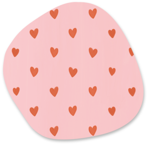 Mouse pad hearts 2 pieces