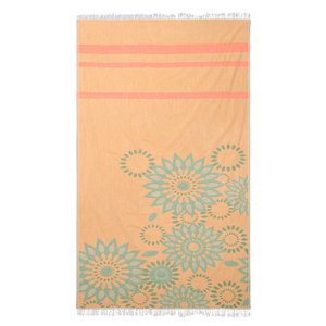 Turkish Beach Towel | Sunflower Green/Orange