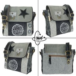 Bolso bandolera Sunsa para mujer. Bolso bandolera pequeño. Bolso bandolera estilo vintage. Bolso de lona. Bolso bandolera grande para mujer.
