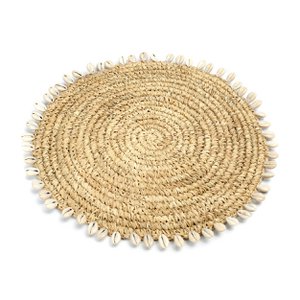 De Raffia Schelp Placemat - Natuurlijk