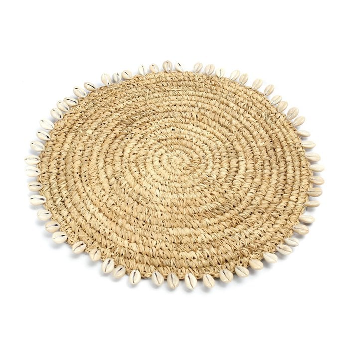 De Raffia Schelp Placemat - Natuurlijk