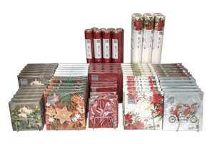 Voltooiing van decoratieve items Kerstmis met 74 artikelen