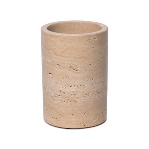 Travertine vaas/wijnkoeler Ø12x18cm