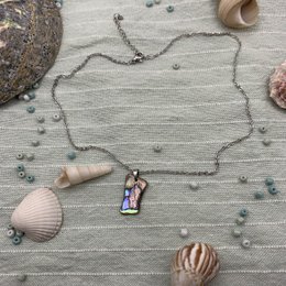 Skal halskæde | Paua 40 cm bedste hav elsker surfer smykker naturlige og farverige