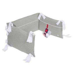 Graue Kinderbettstoßstange