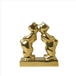 Kusspaar Mann-Mann Gold 8 cm