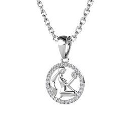 Pendentifs Zodiaque Vierge - Argenté et Cristal