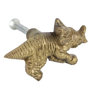 Knopje metaal dino goud