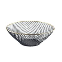 Black bread basket golden border