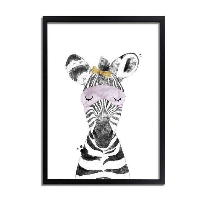 Zebra Kinderkamerposter Strikje