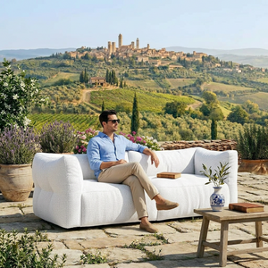 All Weather Outdoor Loungebank 3 Zits – gebrochenes Weiß