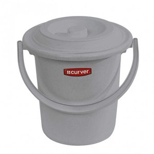 Curver toilet bucket + lid gray 5ltr