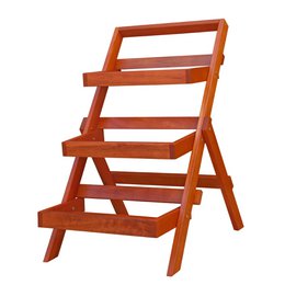 Support extérieur pour plantes de jardin en bois à trois couches Malibu