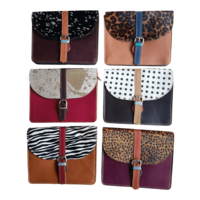Leather animal print bag Sara