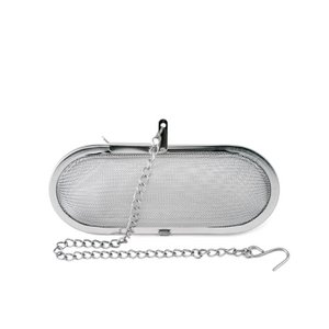 Spice ball oval made of stainless steel, 11 x 5 cm