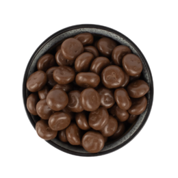 Amaretto-flavored gingerbread nuts in a round container.