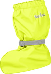 Rain footies with fleece lining - neon yellow