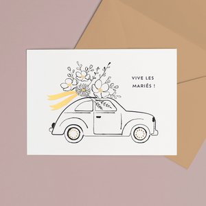 FR Kaart A6 Goudfolie | Lang leve het bruidspaar