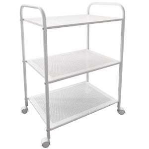 Utility Cart met 3 planken wit