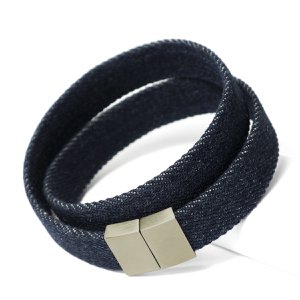 Blue Denim Double Raw Armband – Ein exklusiver Blickfang aus Blue Denim