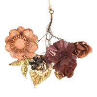 Bloemen hangend roze, metaal