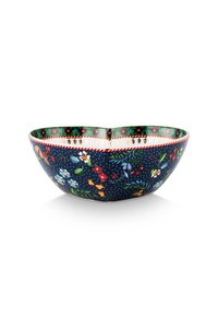 Baking Dish Heart Oriental Berry Blues 16x14.5x6cm