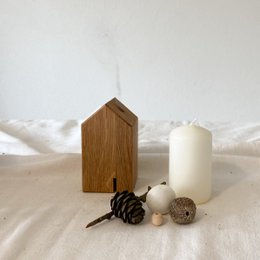 minimalistiske dekorative huse - 5 varianter - lavet af eg