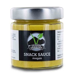 Snack sauce with curry and onions, 200g. A vegan curry sauce made with a blend of spices, perfect for adding flavor to your favorite snacks.