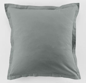 SET VAN 2 KUSSENSLOPEN 63X63CM 100% KATOEN 57 DRADEN ZILVER