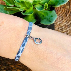 Bracelet Leopard Gray Big star silver