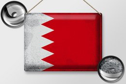 Tin Sign Flag Bahrain 40x30cm Flag of Bahrain Vintage