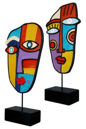 Poly Skulptur Gesicht"Abstrakt" VE 2 so