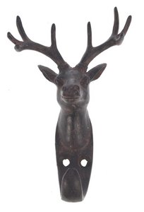 Haakje Hert zwart metaal