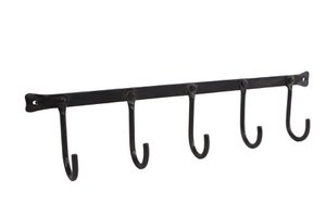 Coat rack Teun black 50x6x11