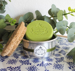 Essensias Zeep in Juwelenkistje combinatie Kurk & Aluminium / Eucalyptus