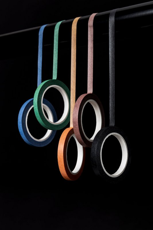 fascio di nastro washi sottile colorato primaverile