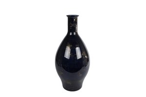 3R Vase Meguino XL black-gold glass 28x28x60cm
