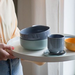 Skål 16 cm Stokrose - gul - 600 ml