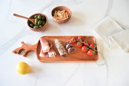 Khaya Wood - Antler Serving Tray