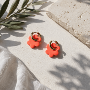 Sunburst Flower Hoops – Gold Sun Flower Hoops