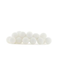White and yellow string lights with an adapter, suitable for decorative lighting in a variety of settings.