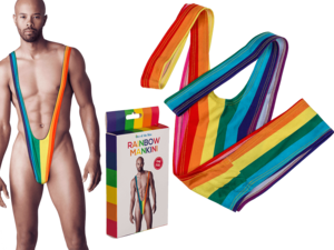 Man Swimsuit, Rainbow Mankini, Pride,