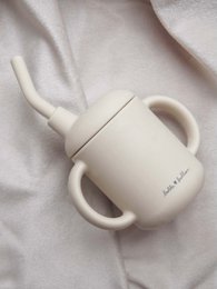 Sippy Cup in silicone - Beige ostrica